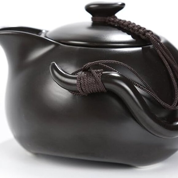 Goodbag Chinese Japanese Tea Set  Porcelain Portable 9 Pieces Bamboo‎ Tea Clip - Picture 6 of 10